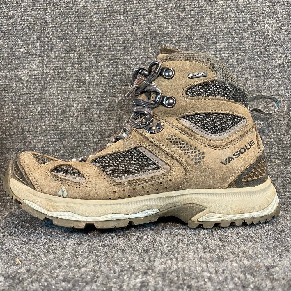 Vasque Brown Leather Mesh Gore-Tex Waterproof Hiking Boots Outdoor Trail 8.5